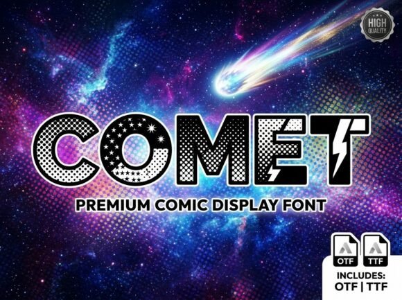 Comet: A Display Font That Makes Your Designs Explode with Cosmic Energy