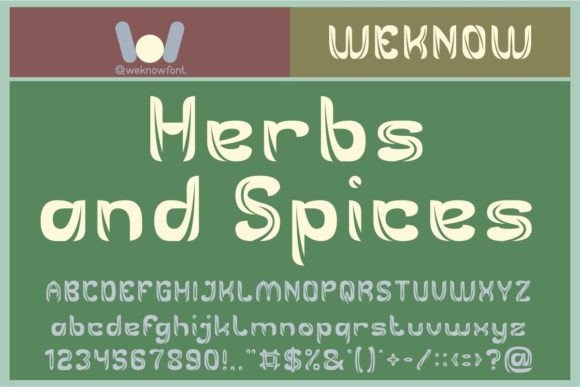 Herbs and Spices: A Font That Brings Warmth and Character to Your Projects