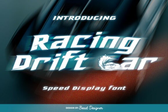 Racing Drift Car: Fuel Your Designs with High-Octane Typography