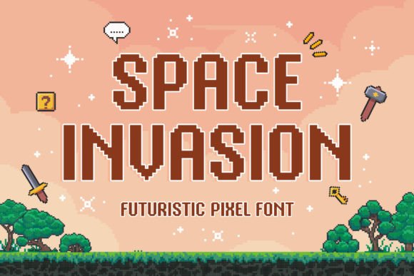Space Invasion: A Pixel Font Blending Retro Charm with Futuristic Edge