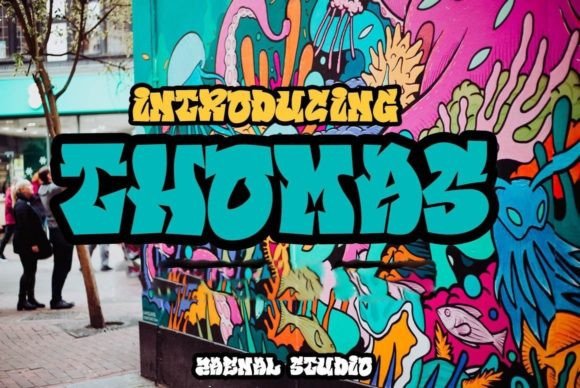 Thomas: A Grafitti Display Font for Bold Branding