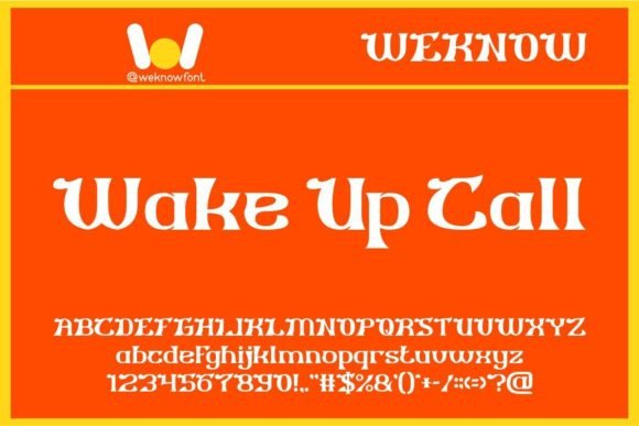 Wake Up Call: The Font That Commands Attention